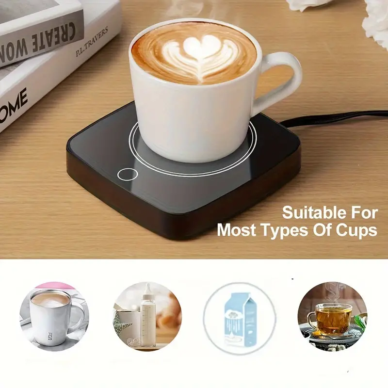 Smart Coffee Mug Warmer With 3 Temperature Settings, Perfect For Desk,  Home, And Office Use - Auto Shut Off, Heats Beverages, Milk, Tea, And Hot  Chocolate, Usb Rechargeable - Temu