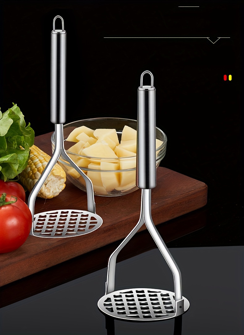 stainless steel potato masher manual kitchen tool for mashing potatoes and pumpkins food contact safe cookware details 4