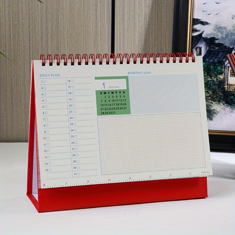 A5 Minimalist Desk Calendar Planner, Month at A Glance Mid Year Desktop  Calendar With Stickers, A5 Size, 2024 -  Norway