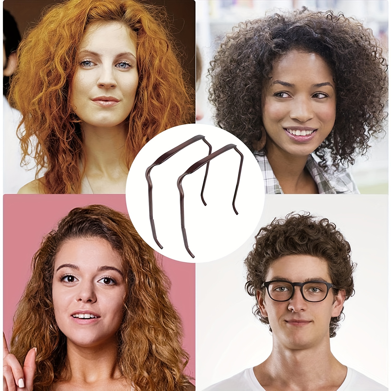 2pcs Skinny Headband for Curly Thick Hair