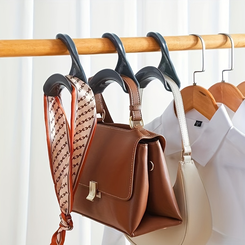 Bag Hanger, Purse Hanger Closet, Purse Hooks For Closet, Handbag Hanger,  White & Grey Storage Organizer For Backpacks, Clothes Or Handbag - Temu