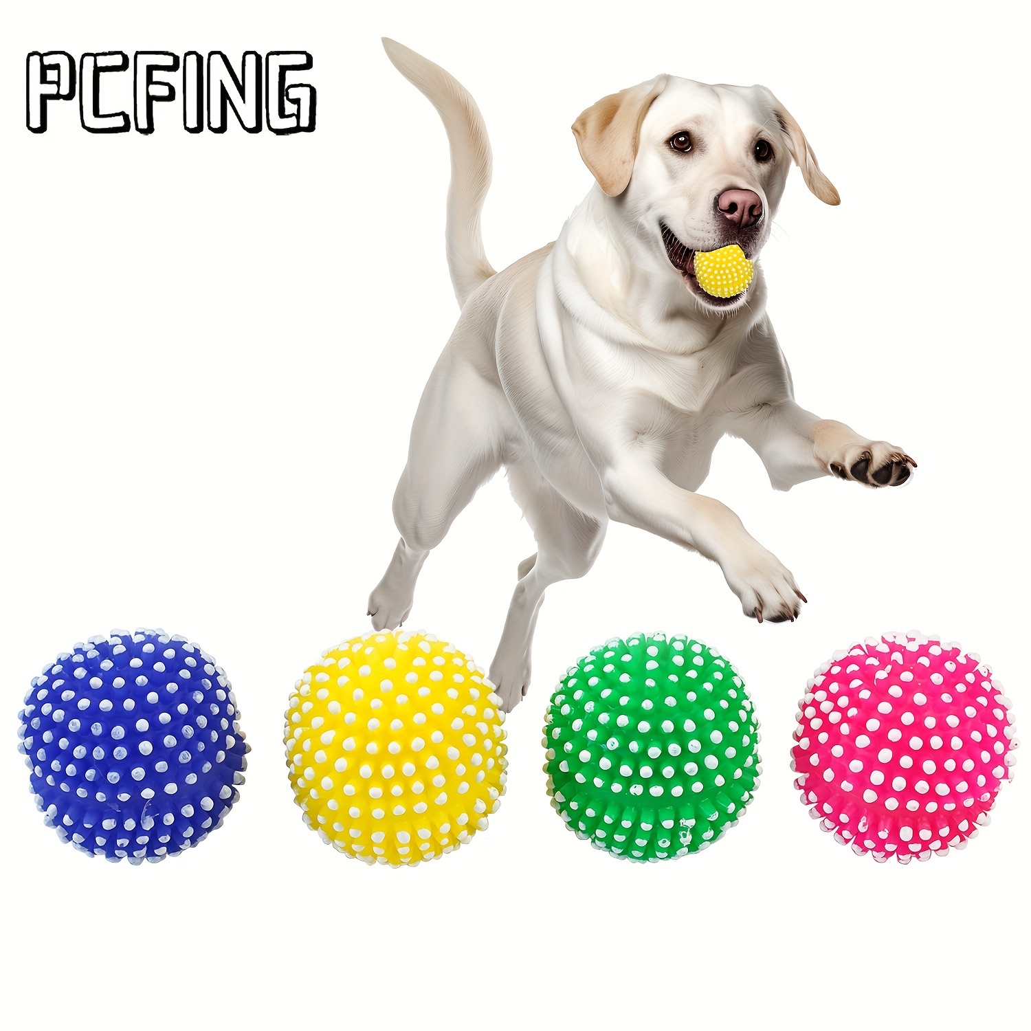 Interactive Dog Toy - Squeaky Molar Ball For Chewers - Durable And Fun Pet  Toy - Temu