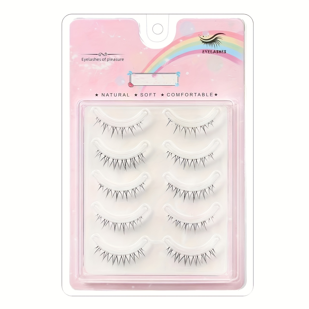 Image of Fairy Lashes Cartoon Mother One-piece False Eyelashes With Transparent Stems