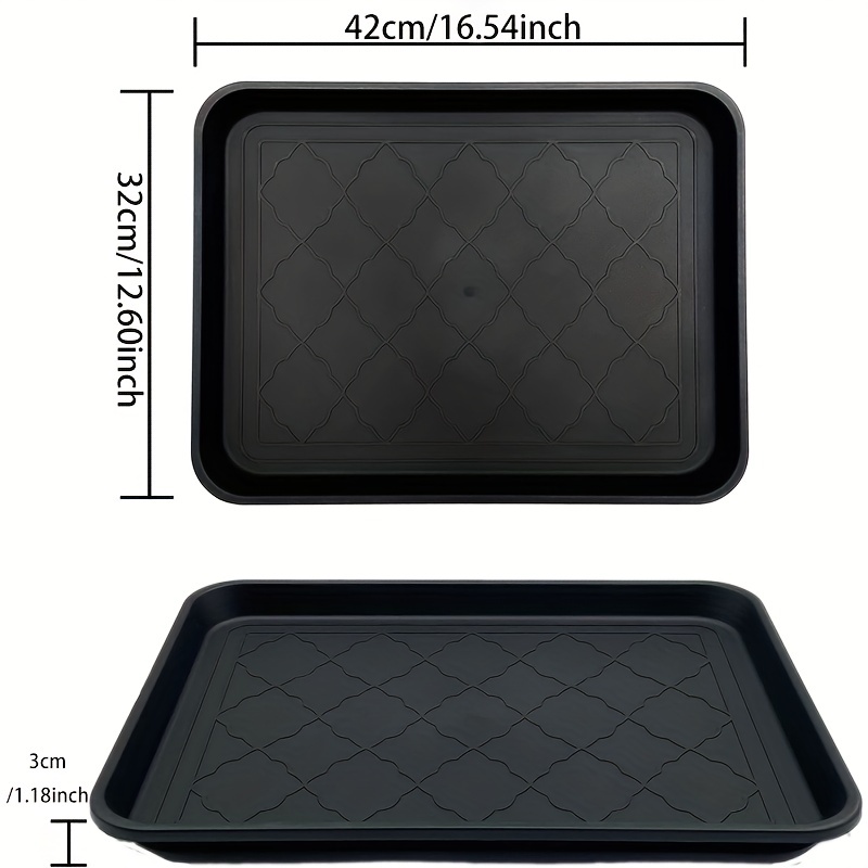 1 Inch Small Plastic Tray (Black)