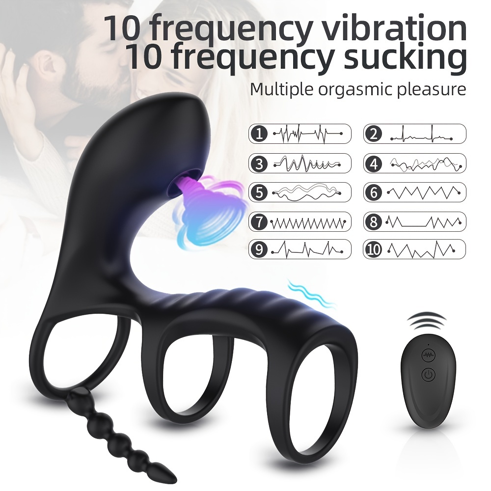 Vibrating Cock Ring 10 Vibration Modes, Mens Vibrator For Longer Harder Stronger Erection, Improve Sexual Performance, Adult Sex Toys and Games