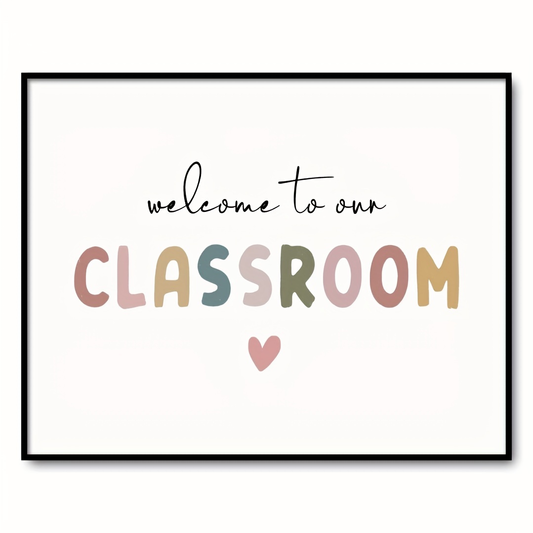 Canvas Poster Modern Art Welcome Classroom Bohemian - Temu Australia