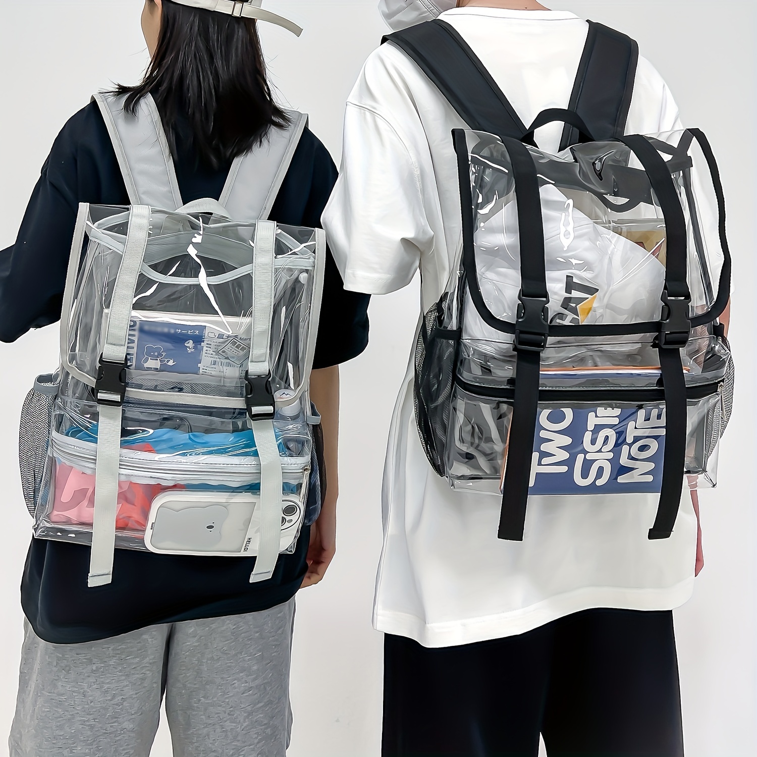 New Clear Backpack with Reinforced Straps & Front Accessory Pocket -  Perfect for School, Security, Sporting Events (Black) : :  Clothing, Shoes & Accessories