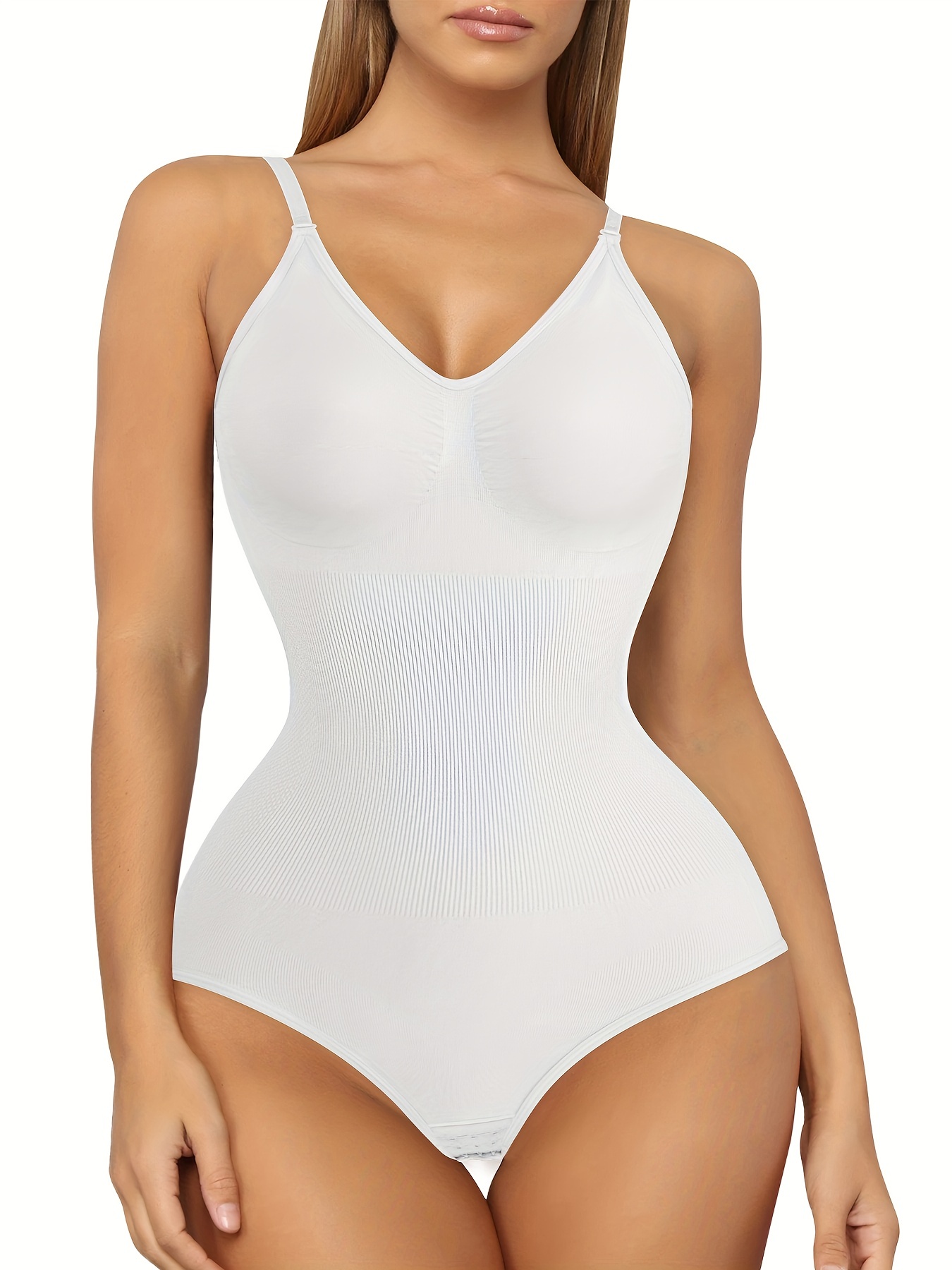 Women's Compression Bodysuit Body Shaper with Bra Body Briefer Tummy Firm  Control Slimming Shapewear