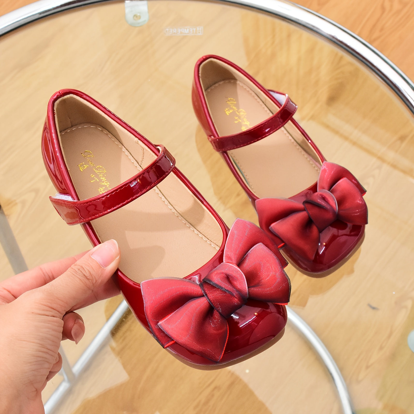 Girls' Princess Shoes for Spring and Autumn Party Dress Shoes with Soft  Sole, Breathable, Non-Slip, Bow Detail, PU Material