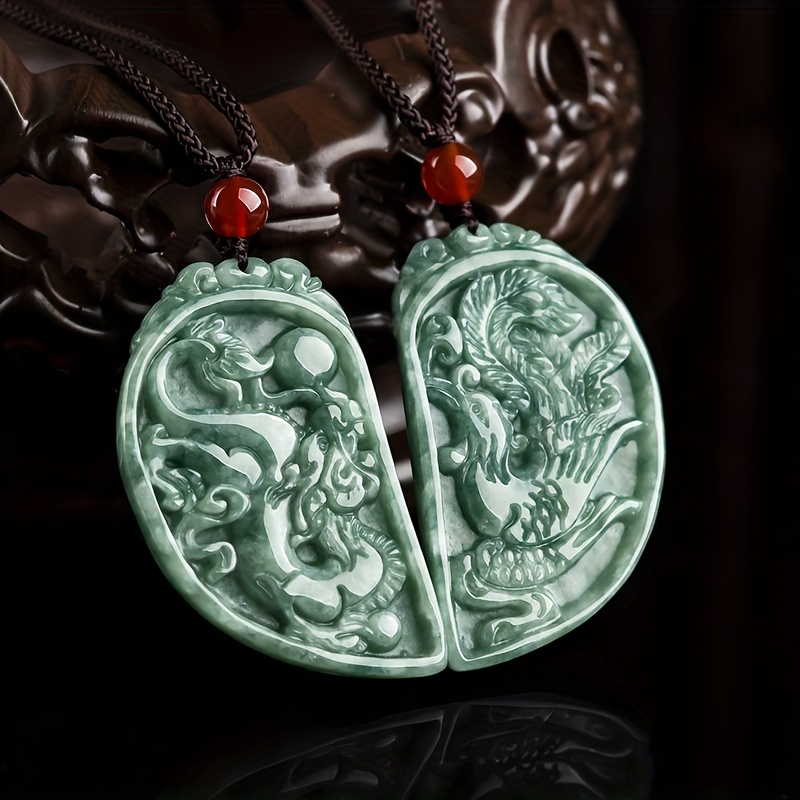 Dragon and phoenix store couple necklace