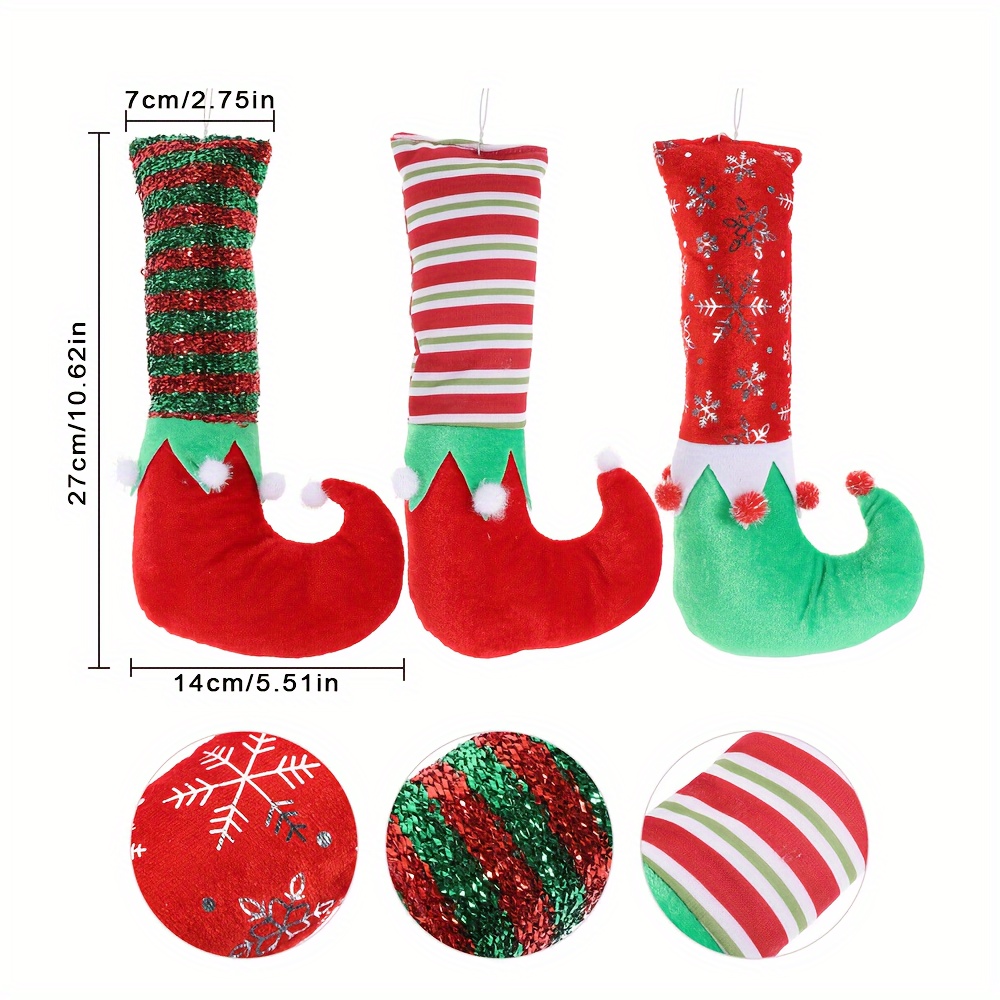 Elf Feet Doll Ornaments Christmas Tree Decorative Pendant