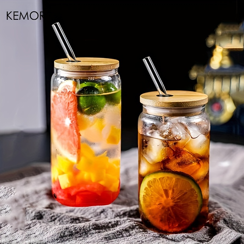 1pc 400ml 13 5oz Can Shaped Drinking Glasses With Lid And - Temu