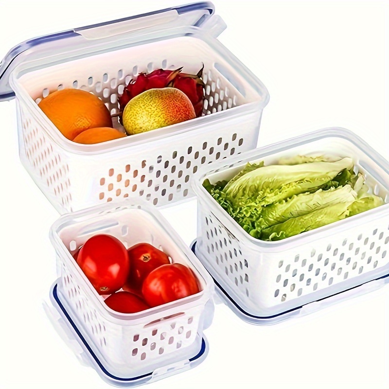 Produce Saver Containers For Refrigerator Fridge Produce - Temu