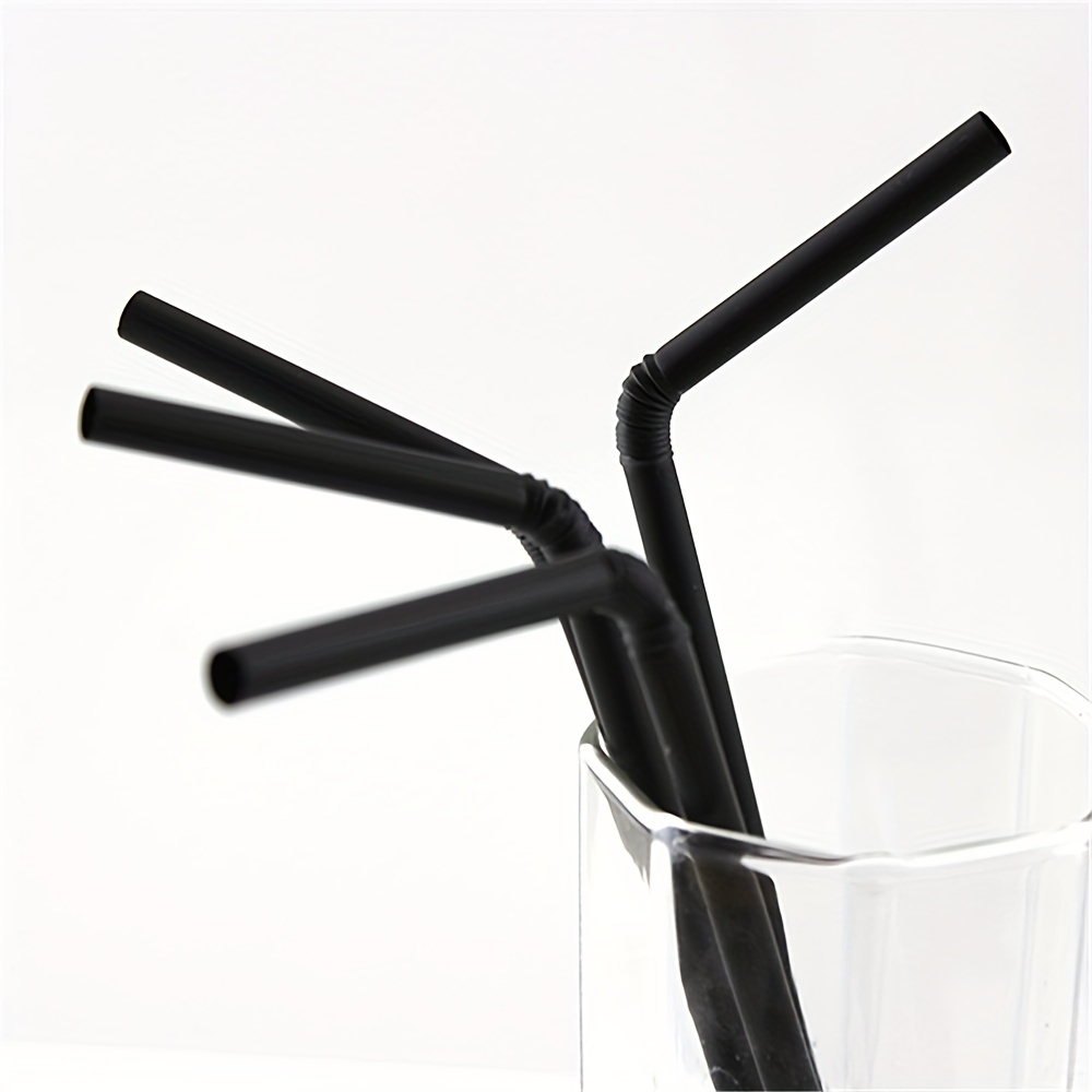 100Pcs 10.3 inch Colorful Extra Long Flexible Drinking Straws