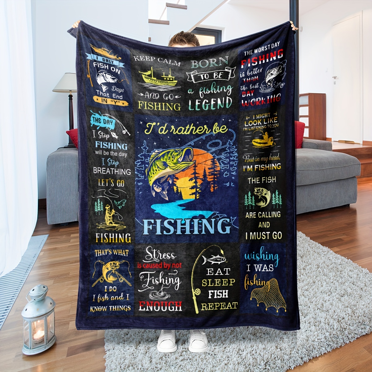 Fishing Hoodie, I'd Rather Be Fishing Hoodie, Fisherman Hoodie, Gift for Fishing  Man, Gift for Fishing Lovers 