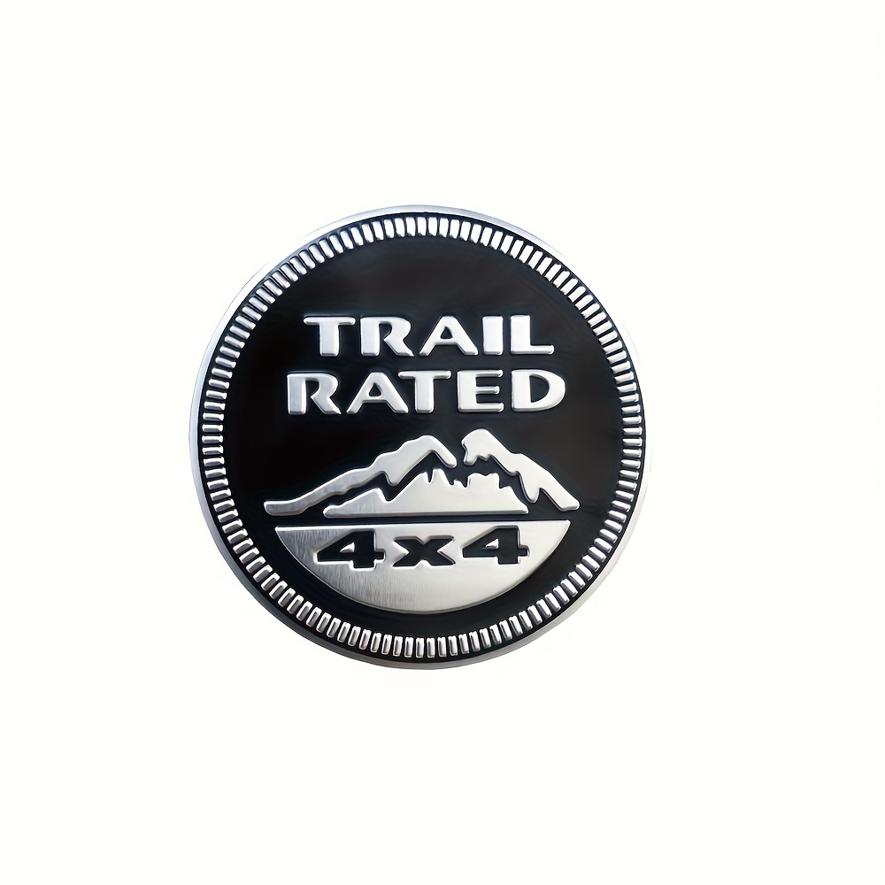 

4x4 Trail Rated Badge Metal Aluminium Alloy Automotive Emblem Designed, Stick It Anywhere