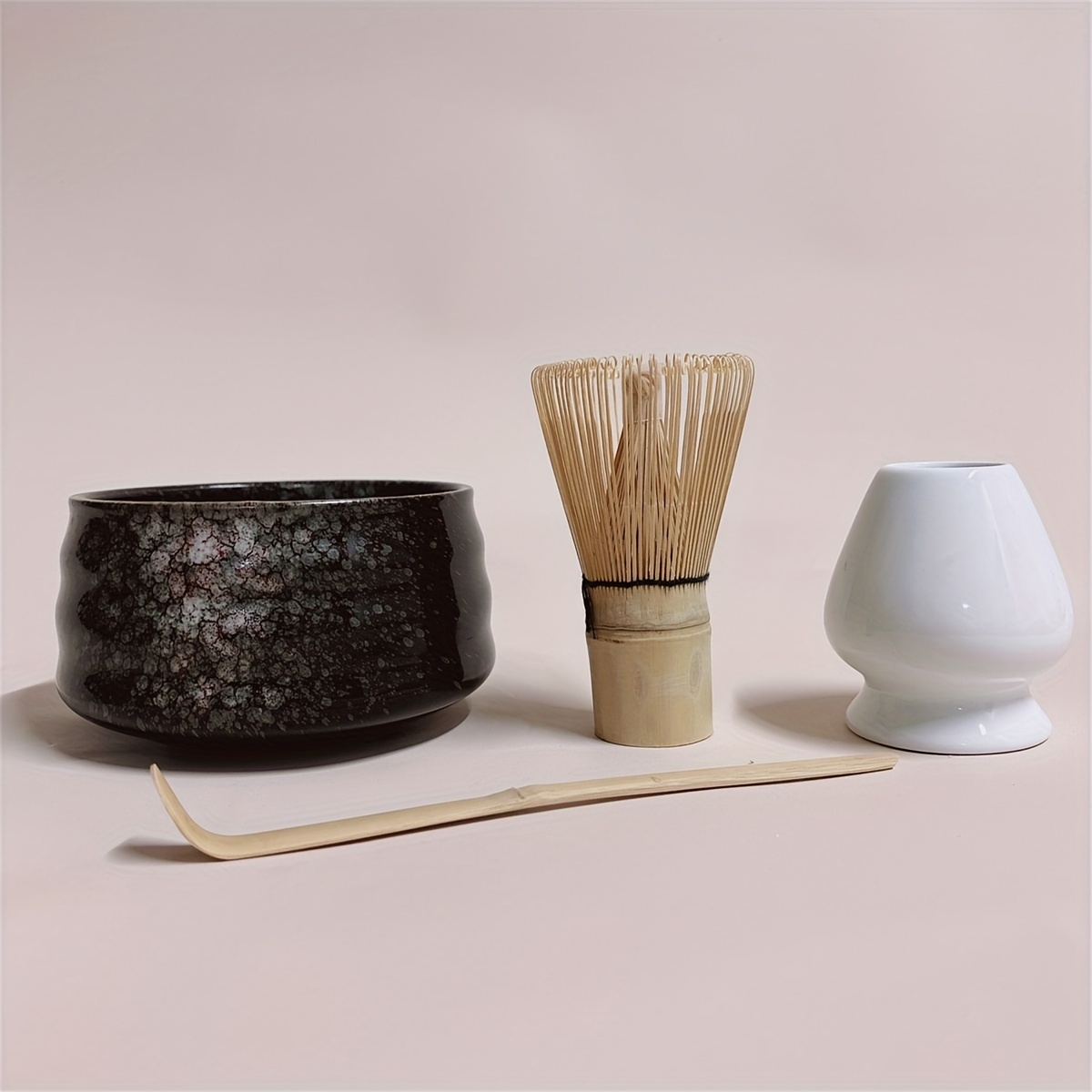 Japanese Matcha Tea Set Matcha Bowl Bamboo Whisk Holder Tray