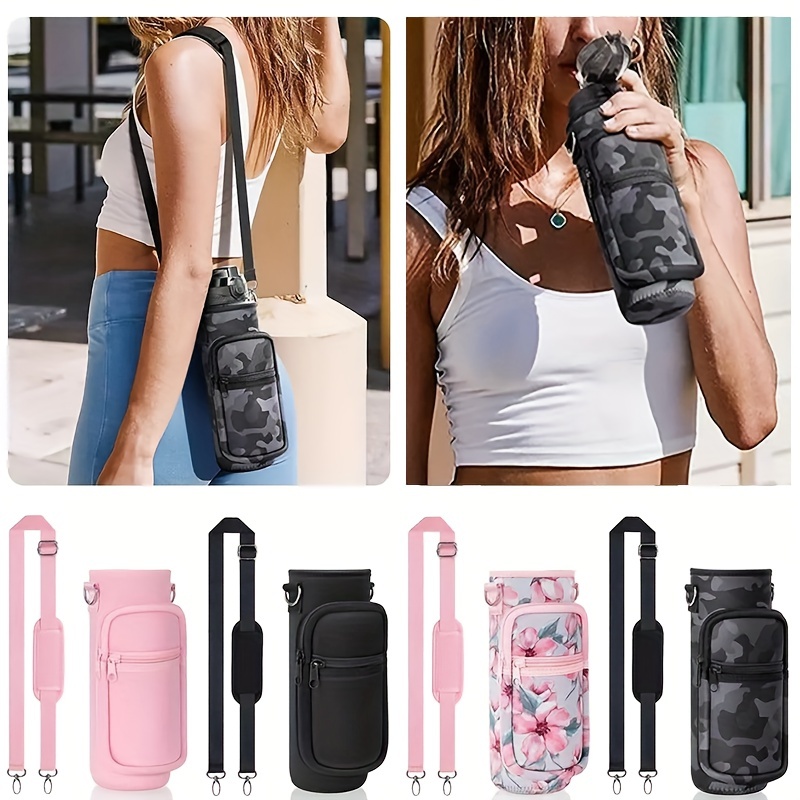 Water Bottle Sling Bag Drink Bottle Pouch Carry Bag With Strap Crossbody  Water Cup Storage Sleeve Holder For Fishing Backpacking - AliExpress