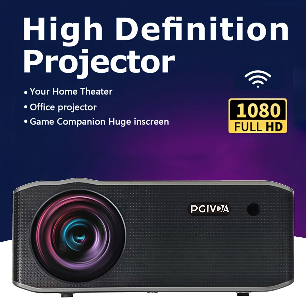 Mini proyector, proyector portátil CiBest 1080P Full HD actualizado 2023,  proyector al aire libre de 12000L para cine en casa, proyector 4K  compatible