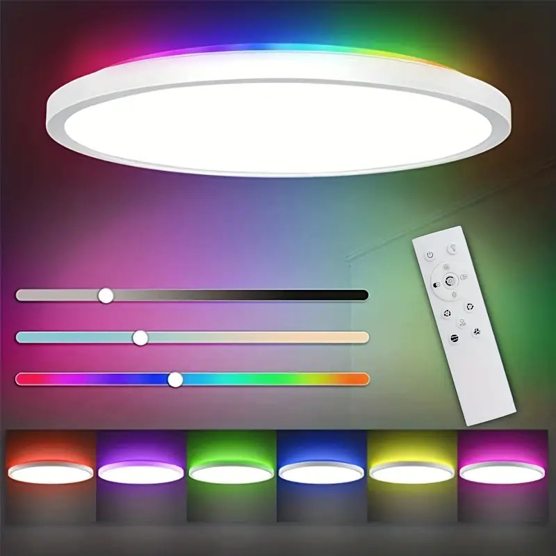 Rgb Dimmable Led Flush Mount Ceiling