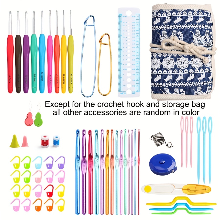 Crochet Hooks Set (b) (b) Crochet Hooks Ergonomic Soft Grip - Temu