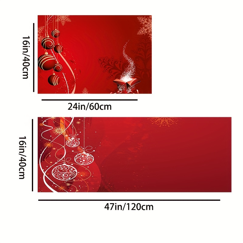 Alfombra cocina establece 2 PC Non-Slip esteras Cocina Roja Alfombra Merry  Christmas Tree decorativos de Invierno de la deslizadera Área de respaldo  de las alfombras de goma - China Respaldo de las