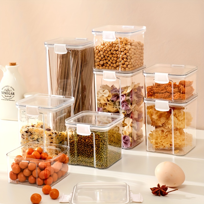 1pc Large Sealed Storage Jar, Transparent Plastic Container, Airtight For  Milk Powder, Grain, Snacks, For Kitchen