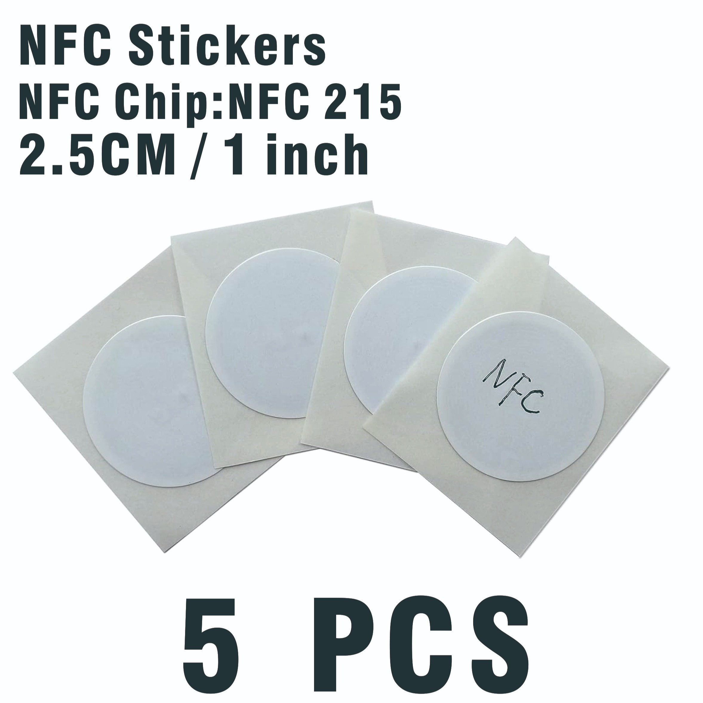 30 Stücke NFC Tag Aufkleber, NTAG215 Tag Sticker Runde 25mm