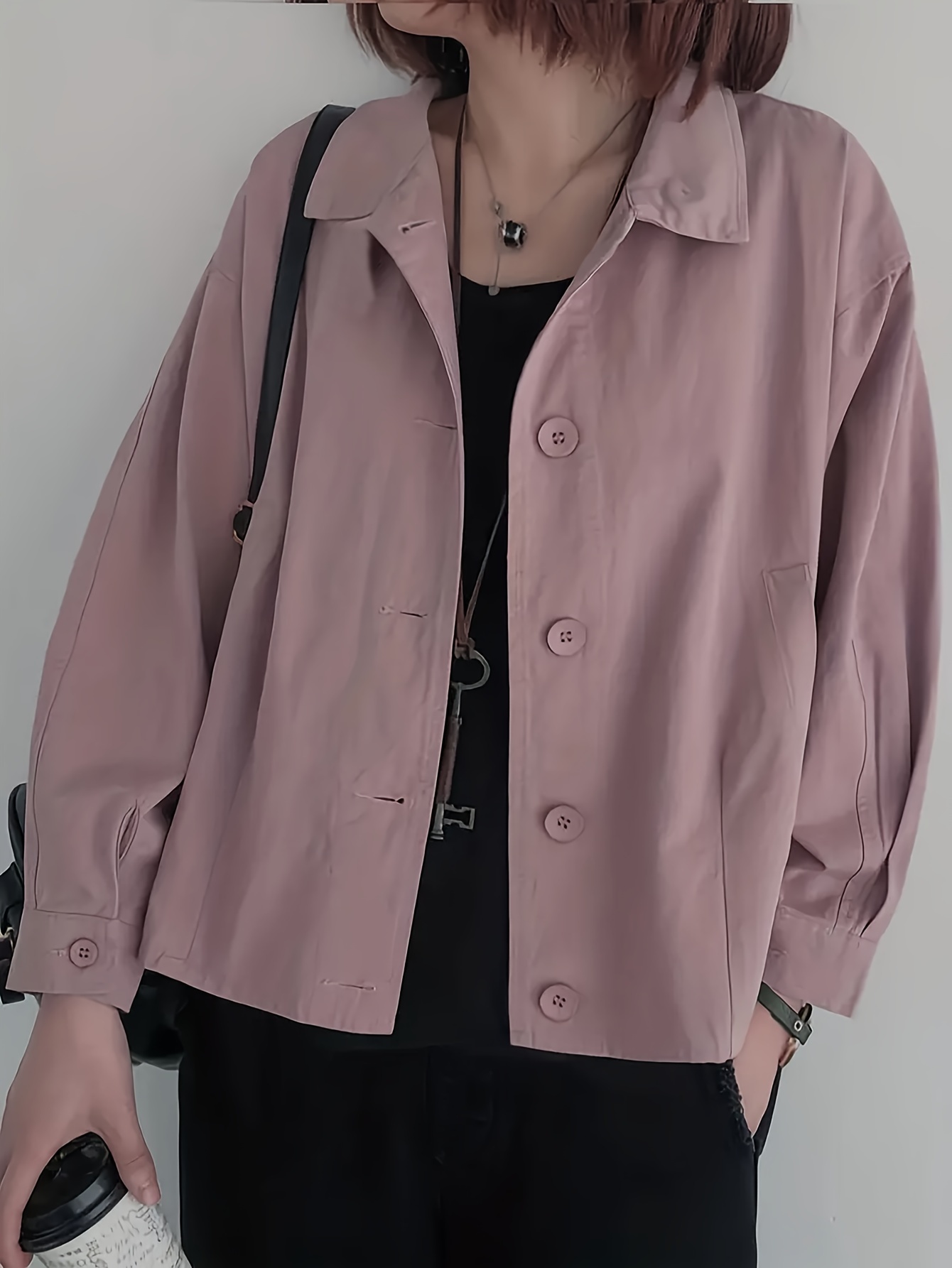 Buy LD Womens Lapel Long Sleeve Casual Long Blazer Suit Jacket Outwear Coat  Grey L at