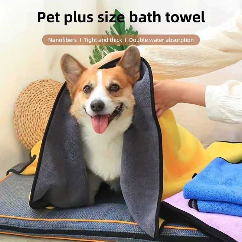 12 toallas para perros de secado suave de microfibra para cachorros,  toallas de secado rápido, suministros de baño absorbentes para mascotas,  toallas