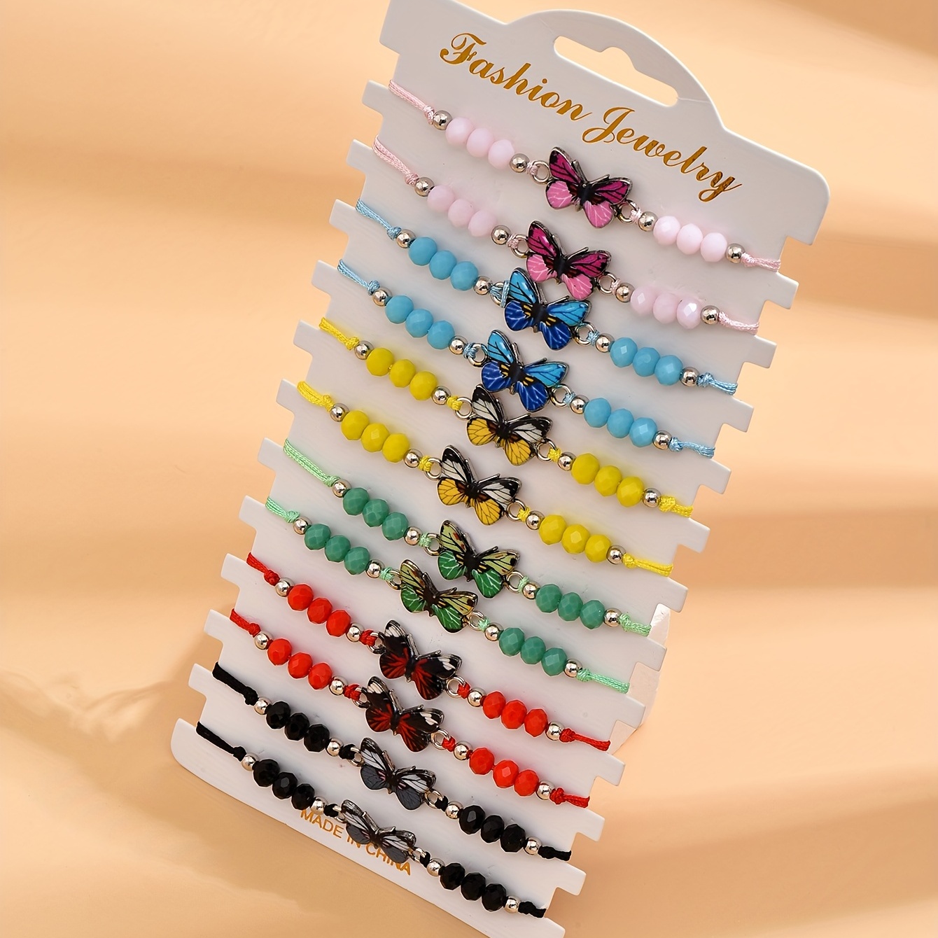 Butterfly Bracelet, for Teen Girls Adjustable String Butterfly
