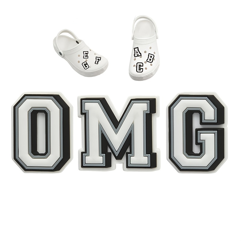 1pcs Alphabet Letter Shoe Charms Pin for Croc Accessories Clogs Wristbands  Bracelets Decorations Boys Girls Party Favor Gifts