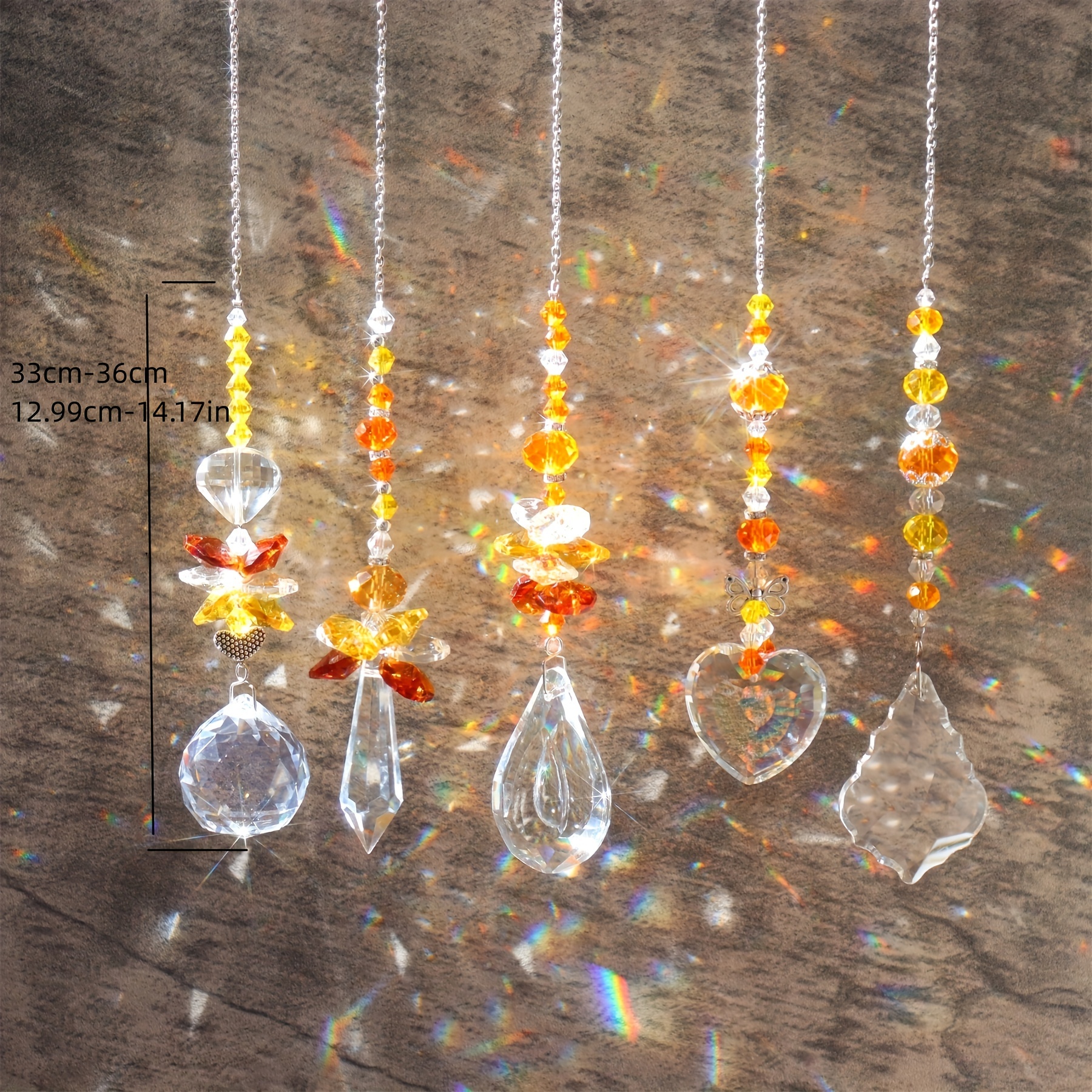 Colorful Crystals Suncatcher Hanging Sun Catcher Chain - Temu