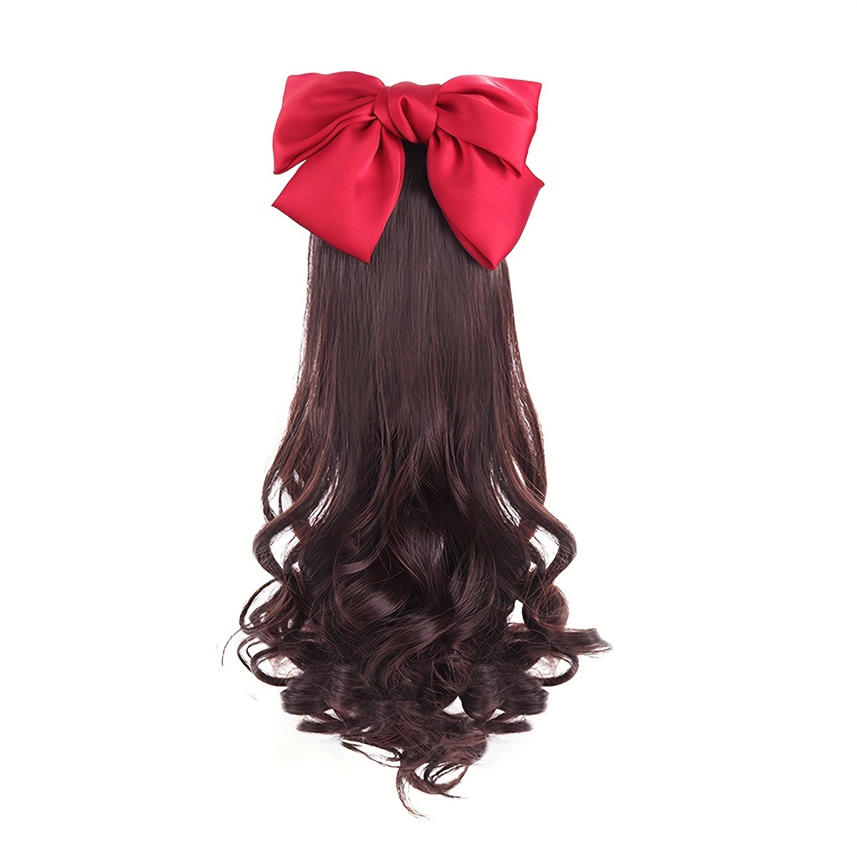 TEMU Extensión de Cabello con Chic para Mujeres y Niñas - Largo, Suelta, Accesorios de Cabello de Fibra Sintética, Añade Volumen y Cualquier Peinado,