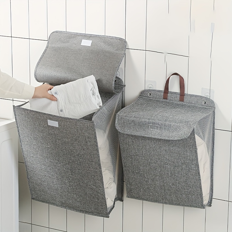 1pc Cesto Per La Biancheria Appeso Con Coperchio, Cesto Per La Biancheria  Resistente, Organizzatore Di Stoccaggio Domestico Per Bagno, Soggiorno,  Camera Da Letto, Casa, Dormitorio - Temu Italy