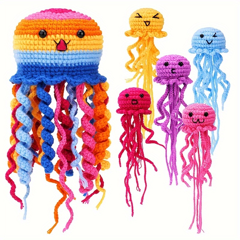 

1set Crochet Kit For Beginners, Complete Crochet Tools And Supplies, Crochet Hook With Step-by-step Video Tutorials For Diy Craft (jellyfish)