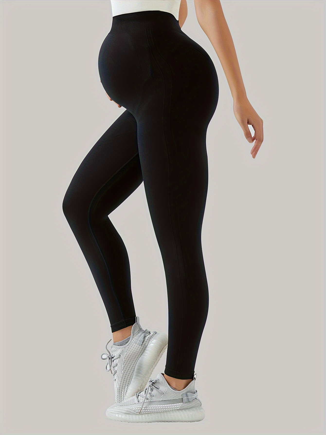 Women's Maternity Solid Leggings Fashion Casual Slim Fit - Temu