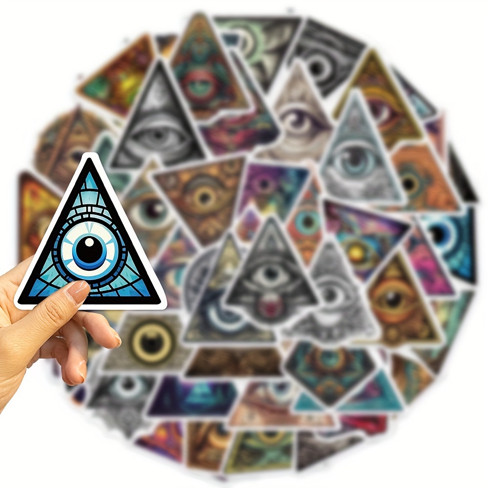 Evil Eyes Stickers Vinyl Waterproof Pyramid Triangle Eyes - Temu Australia