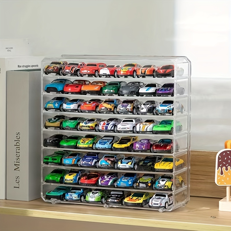 1pc 1 64 Hot Wheels Storage Box Transparent Multi Layer Sports Car Toy  Model To Organize Storage Shelves - Home & Kitchen - Temu France