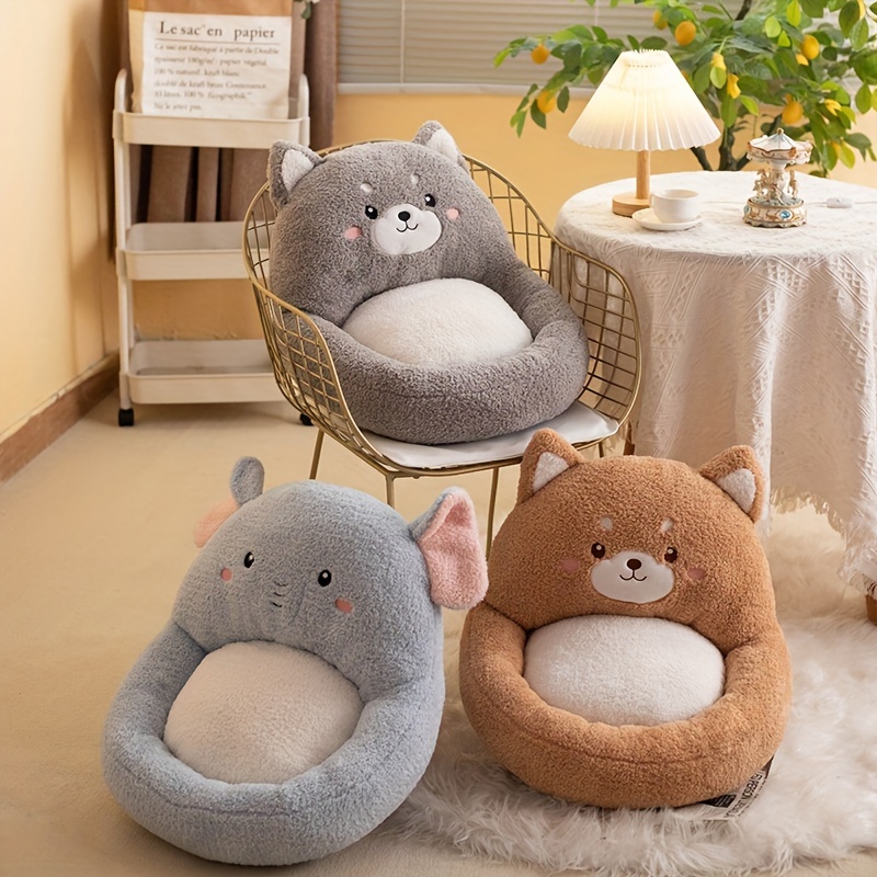 Soft Cute Cat Futon Thickened Cushion Lazy Small Sofa Office Chair Seat  Cushions Living Room Floor Mat Plush Pillows Home Decor