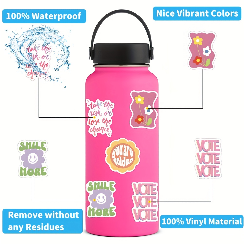 60pcs Cute Funny Cartoon Aesthetics Decals Vinyl Waterproof Stickers For  Water Bottle, Computer, Notebook, Luggage, Phone, Laptop Bike Skateboard