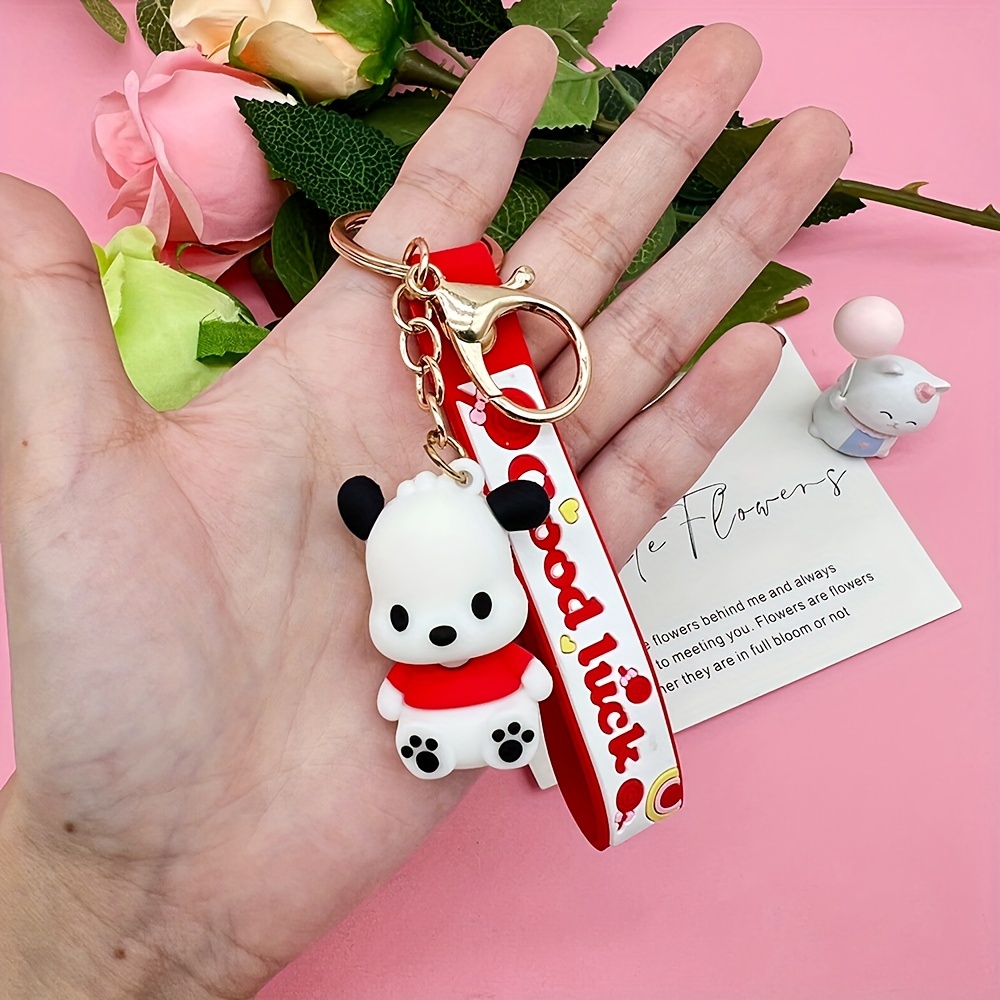 Sanrio Cute Kawaii Pochacco Accessories Anime Keychain Adorable Keychain Keyring Key Purse Handbag Car Charms,Temu