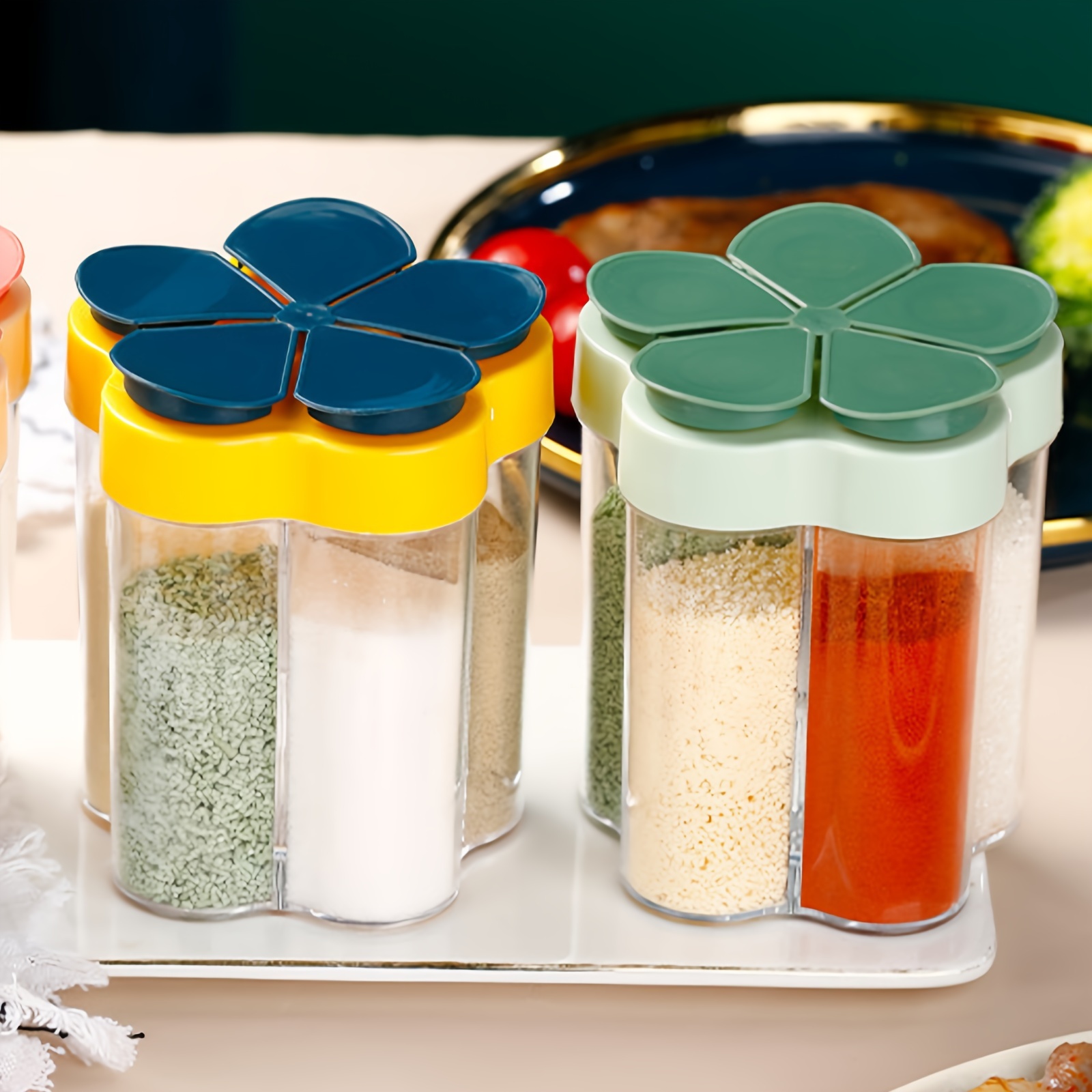 Seasoning Bottle Kitchen Spice Shakers 5in1 Plastic Temu