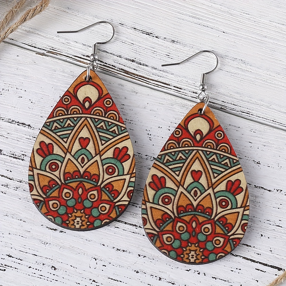 Vintage Western Ethnic Boho Geometric Dangle Earrings