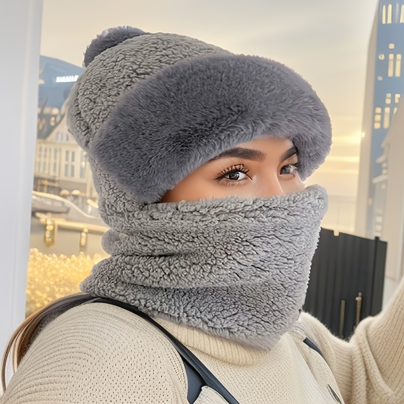 Sombrero de punto cálido de invierno para mujer Gorros de esquí de