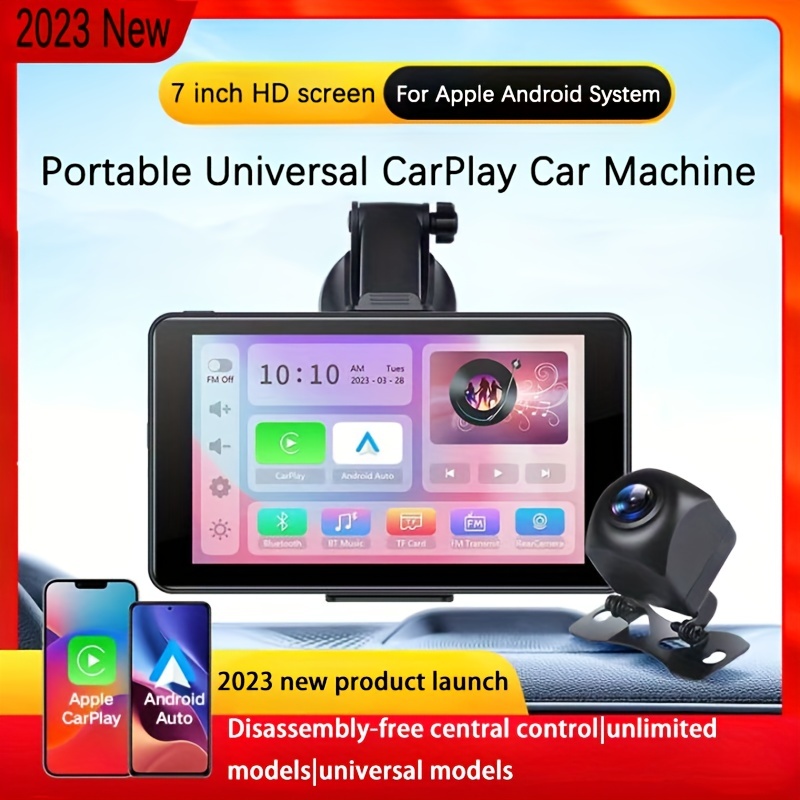 CarPlay Sans Fil Et Sans Fil Pour Android Auto, Stéréo De Voiture Portable  Sans Fil Avec Caméra Arrière, Écran Tactile HD De 6,86 Pouces, Câble AUX Po