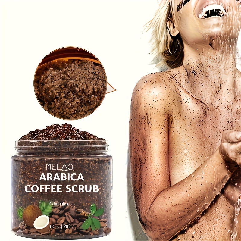 

283g Arabica Coffee Scrub - Exfoliating Body Scrub For Skin Care - Moisturizing And Exfoliating Body, Face, Hand, Foot Scrub With Collagen