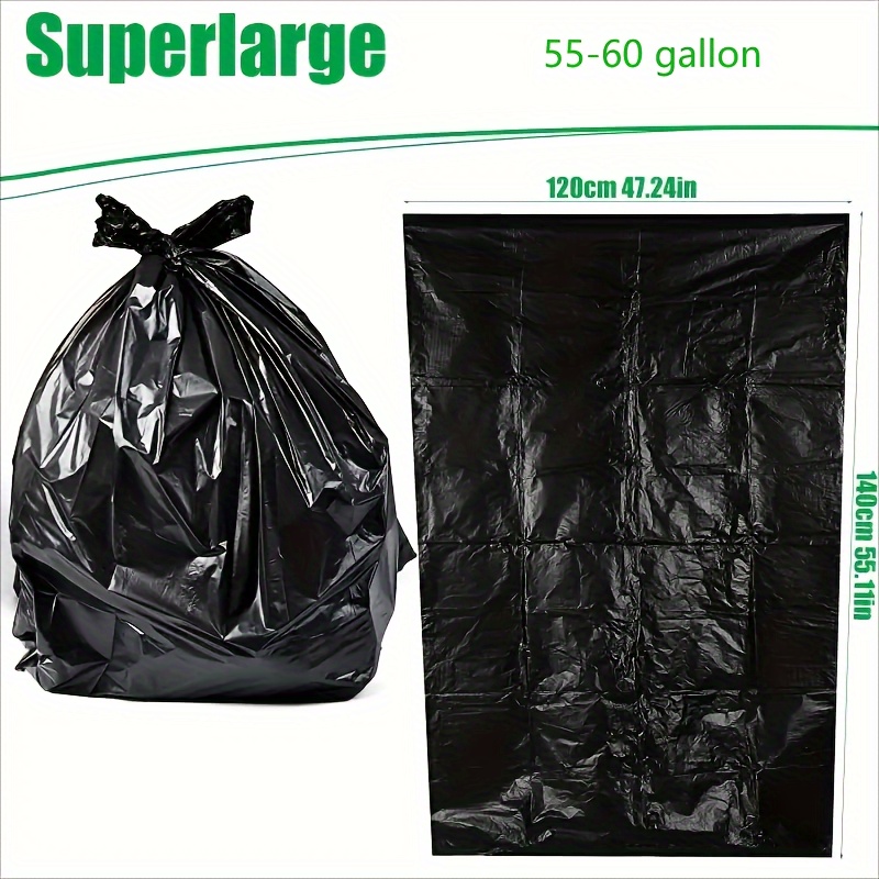 55-60 Gallon Disposable Heavy Duty Garbage Bag, Large Garbage Bags