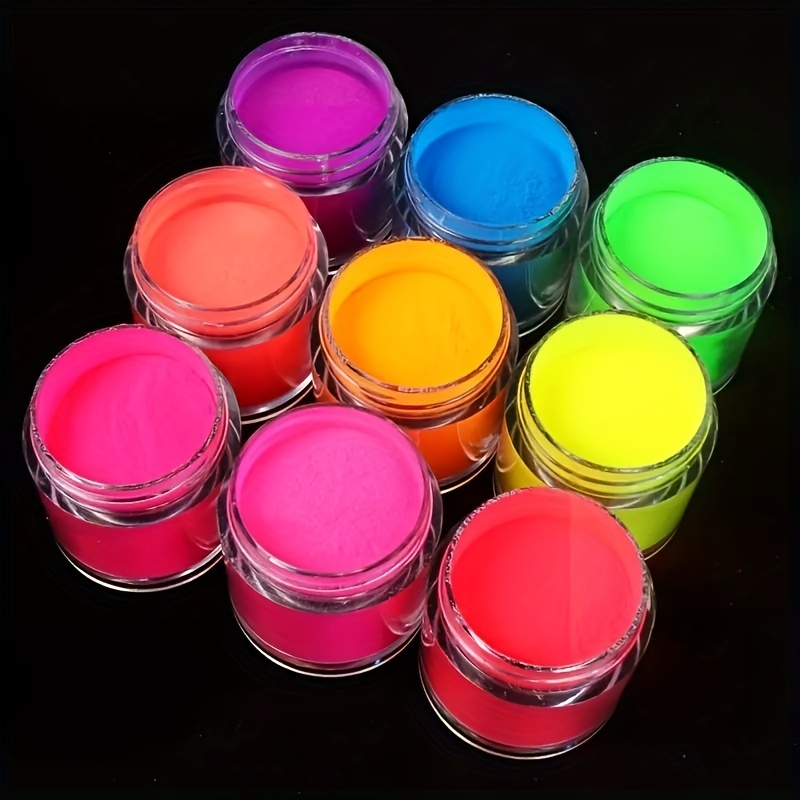 Neon Pigment Powder Fluorescence Nail Glitter Summer Shinny - Temu