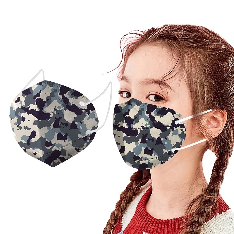 Disposable Face Mask Individually Wrapped 60-Pack, 6 Colors Camo